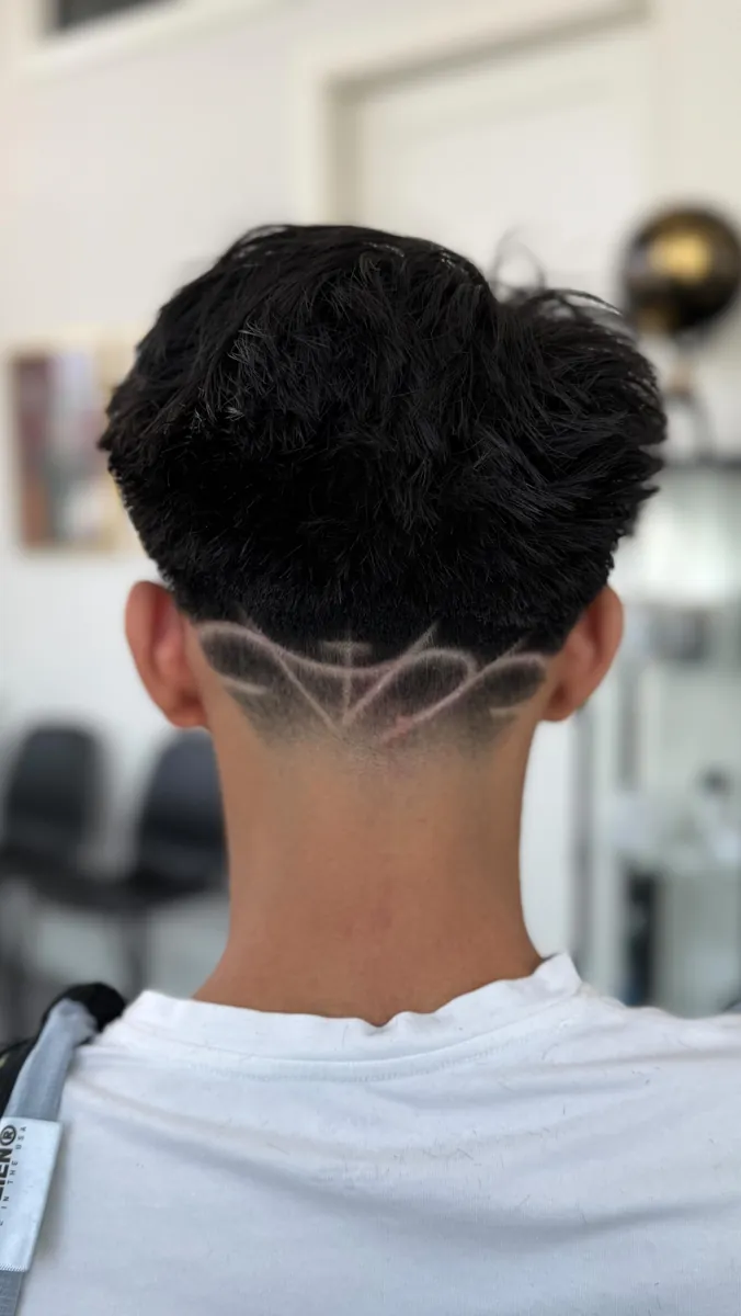 Marcus fade haircut at AABlendz Studio, Calgary barbershop
