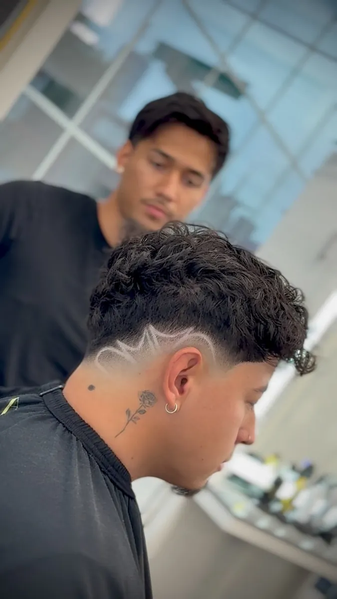 Alben fade haircut at AABlendz Studio, Calgary barbershop
